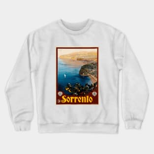 Sorrento, Italy - Vintage Travel Poster Design Crewneck Sweatshirt